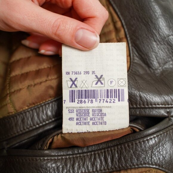 Vintage BOSS By Hugo Boss "Caris" Leather Jacket - Picture 12 of 12